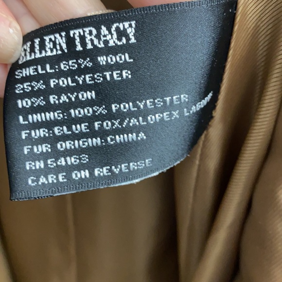 Ellen Tracy Blue fox and wool hooded coat - Picture 15 of 15